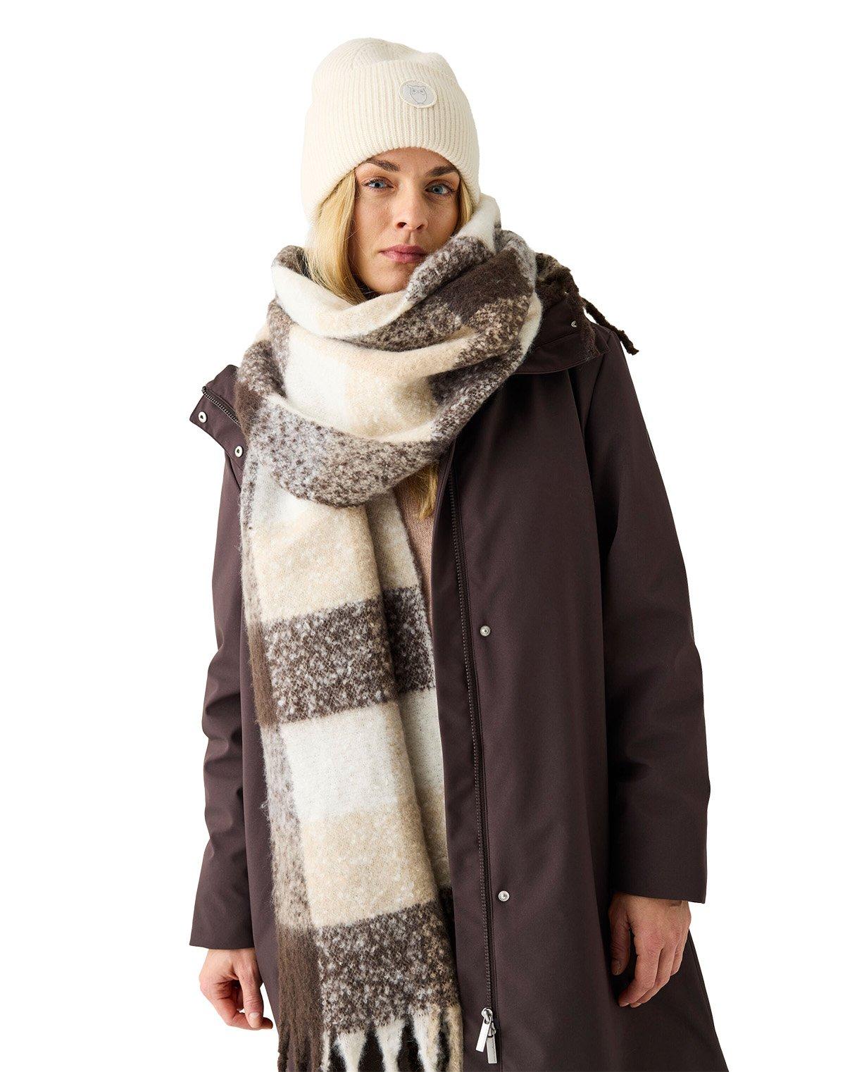 Unisex Fringe Scarf - Brown - Image 3