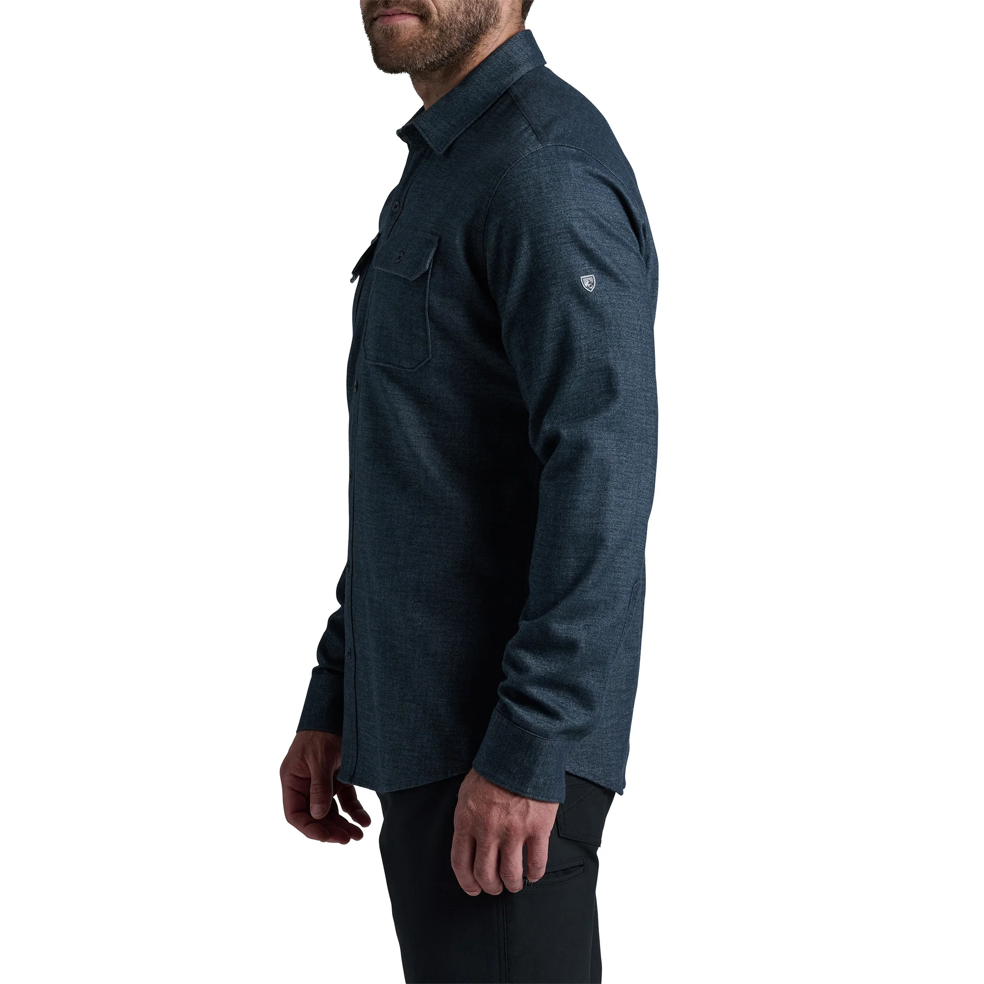 Men's Descendr Flannel Long-Sleeve Shirt - Blue - Image 3