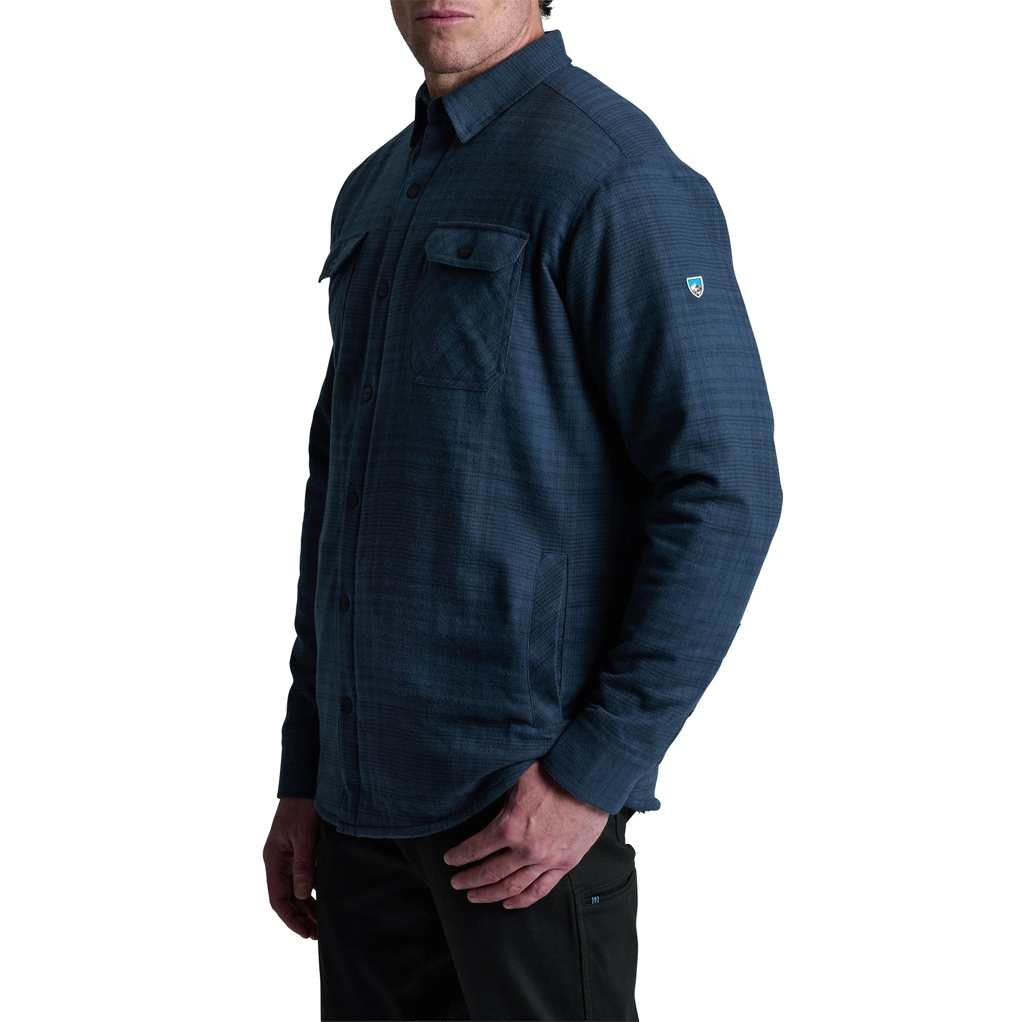 Men's Joyrydr Fleece Lined Shirt Jacket - Blue - Image 3