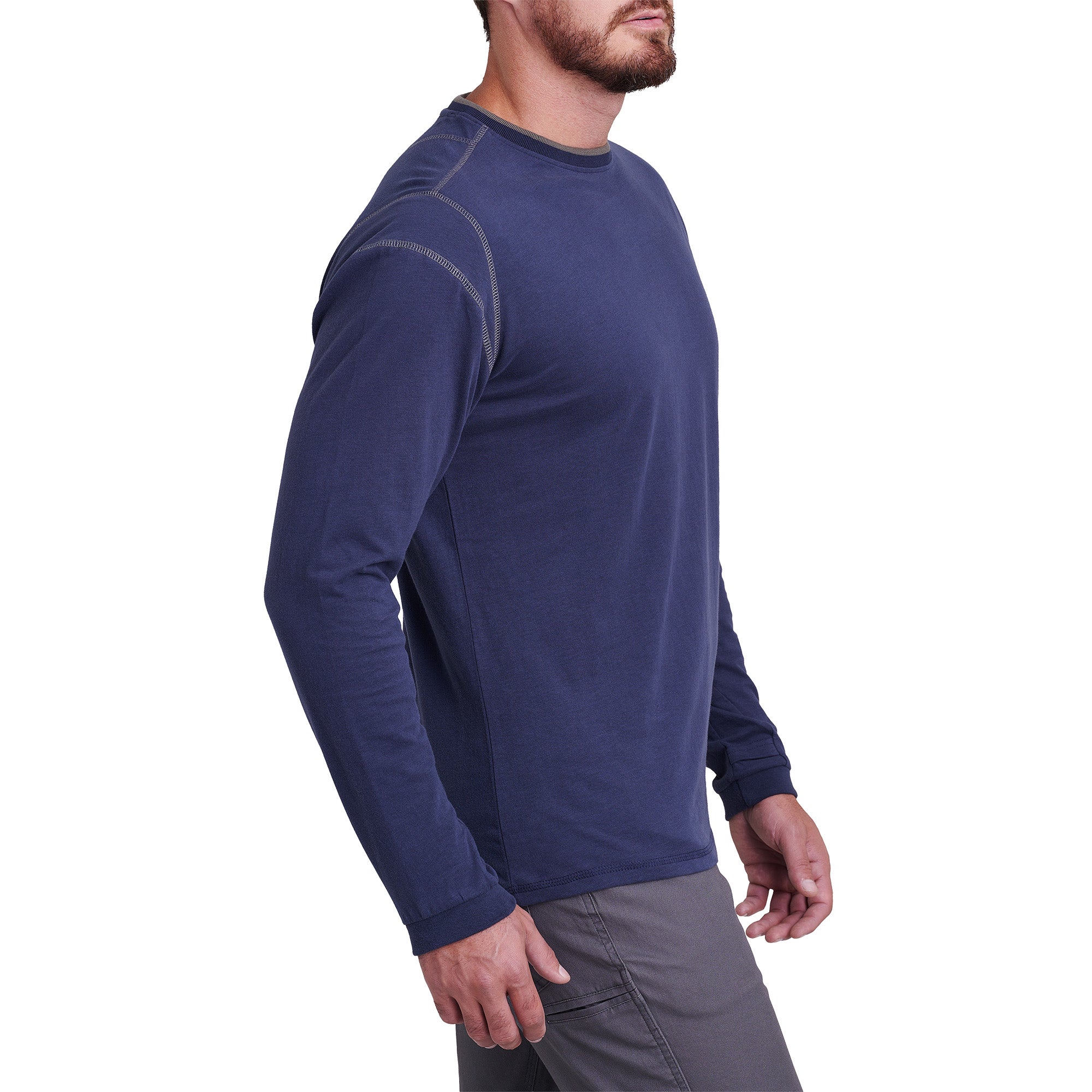 Men's Kommando Crew Long-Sleeve Top - Blue - Image 3