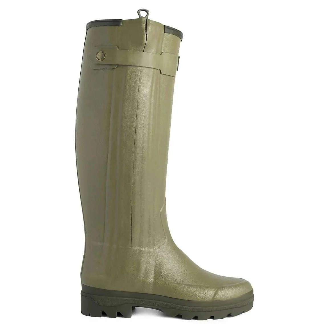 Women's Chasseur Neoprene Lined Wellington Boots - Green - Image 3