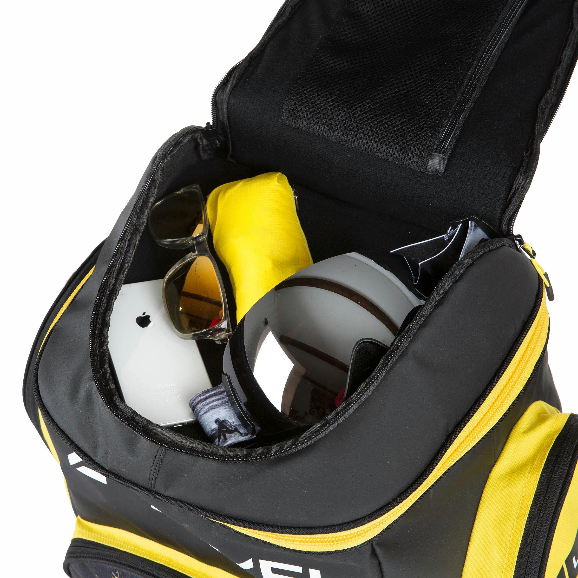 Ski Team Pro 60L Backpack - Black / Yellow / Blue - Image 2