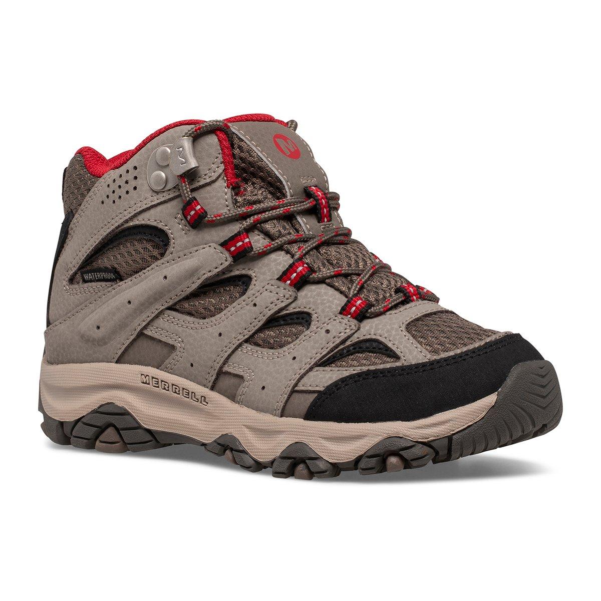 Kid's Moab 3 Mid Waterproof - Boulder/Red
