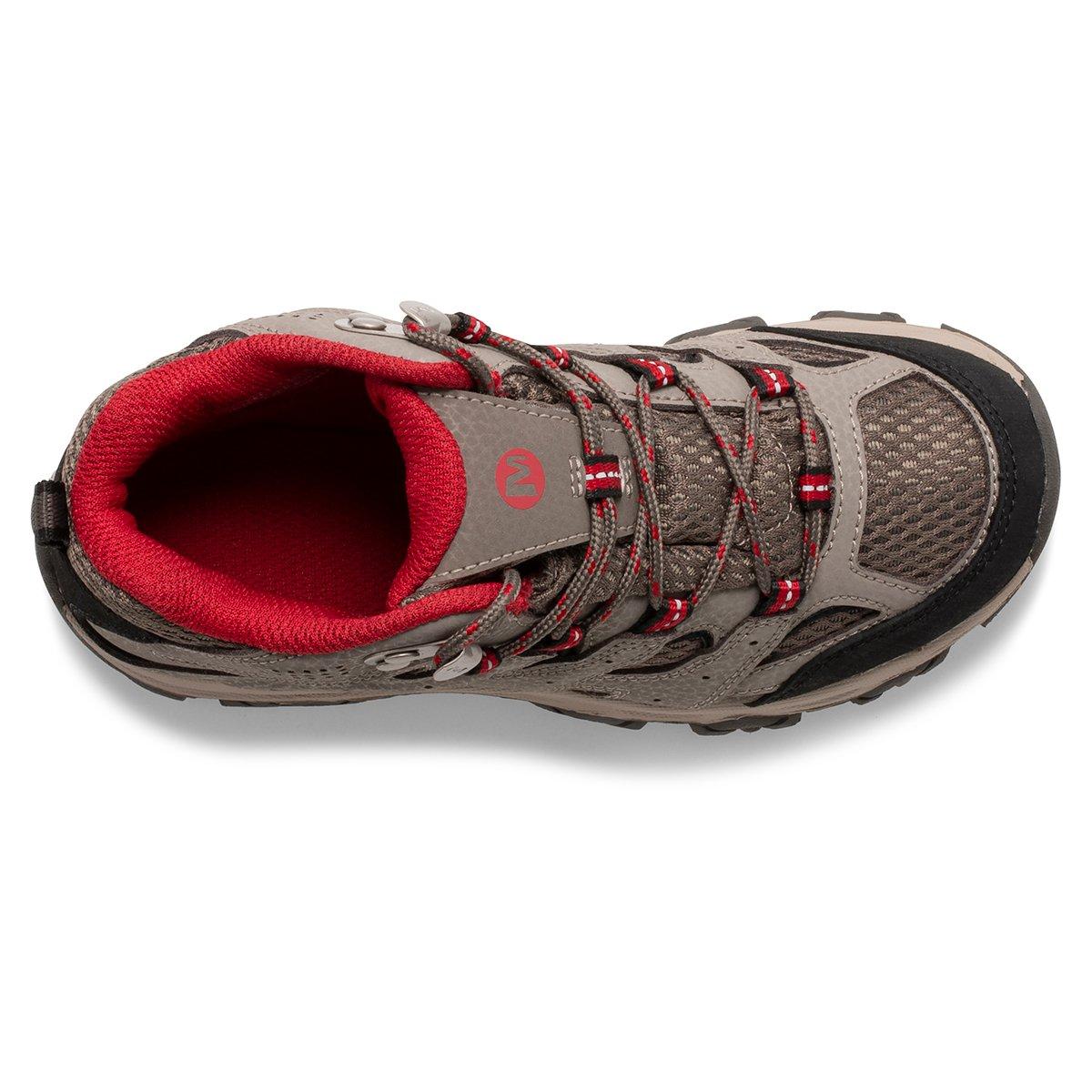 Kid's Moab 3 Mid Waterproof - Boulder/Red - Image 2