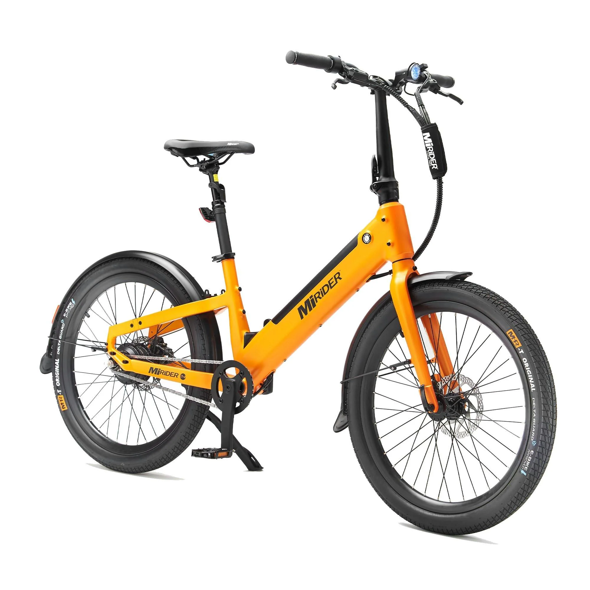 MiRiDER 24" Compact Step-Through Hybrid E-Bike - Orange