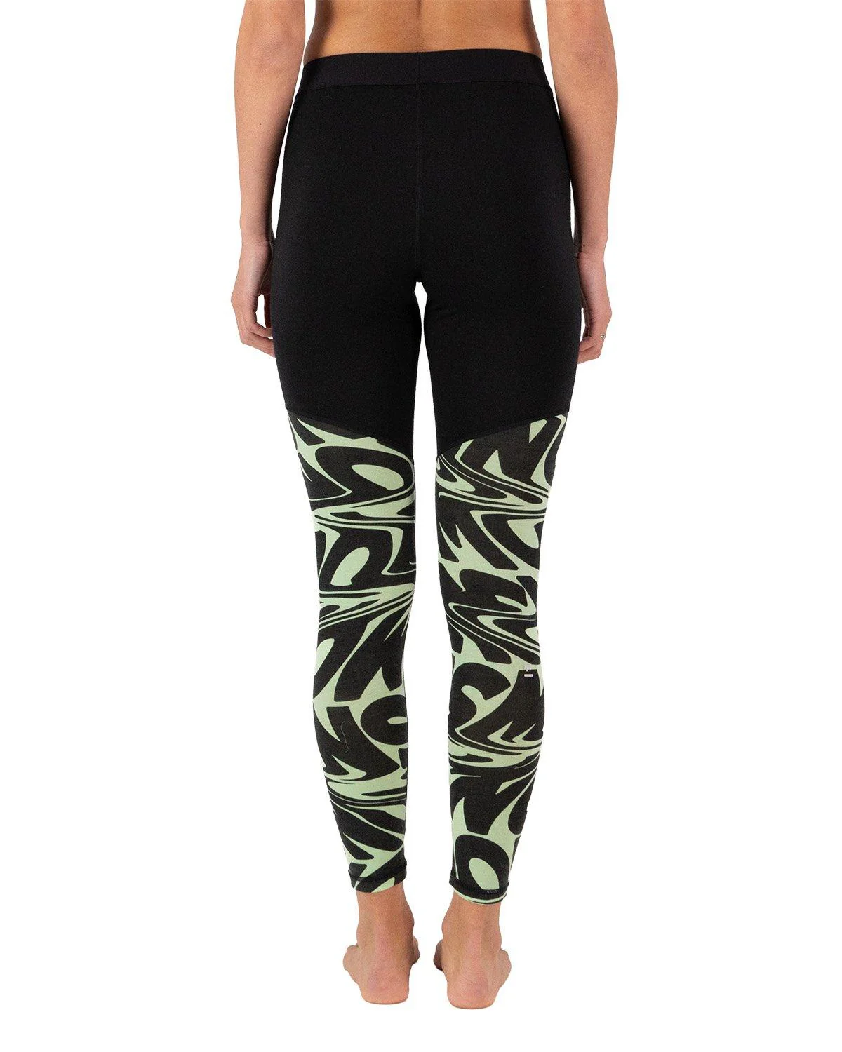 Women's Cascade 200 Leggings - Black / Green - Image 2