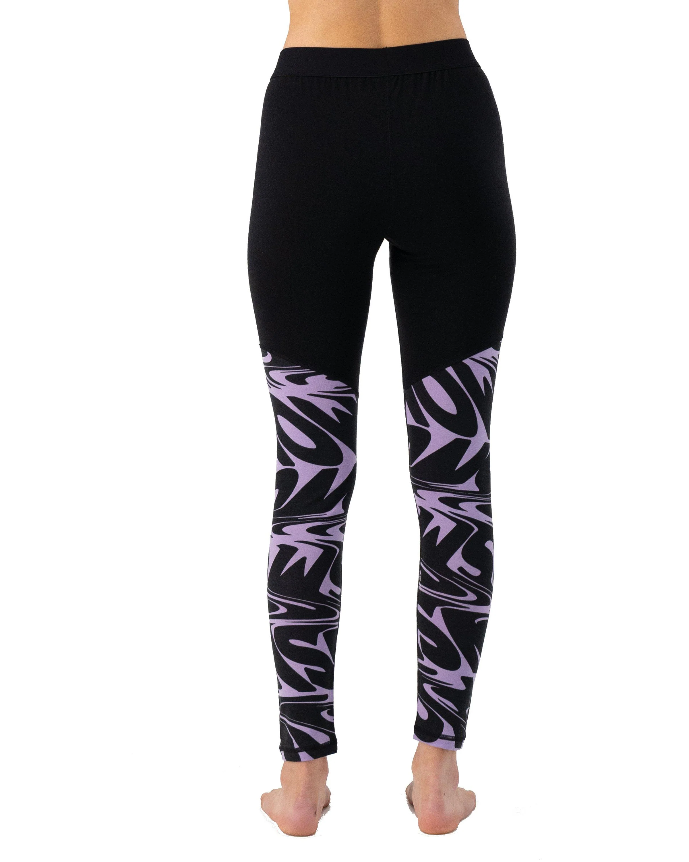Women's Cascade 200 Leggings - Black / Purple - Image 3