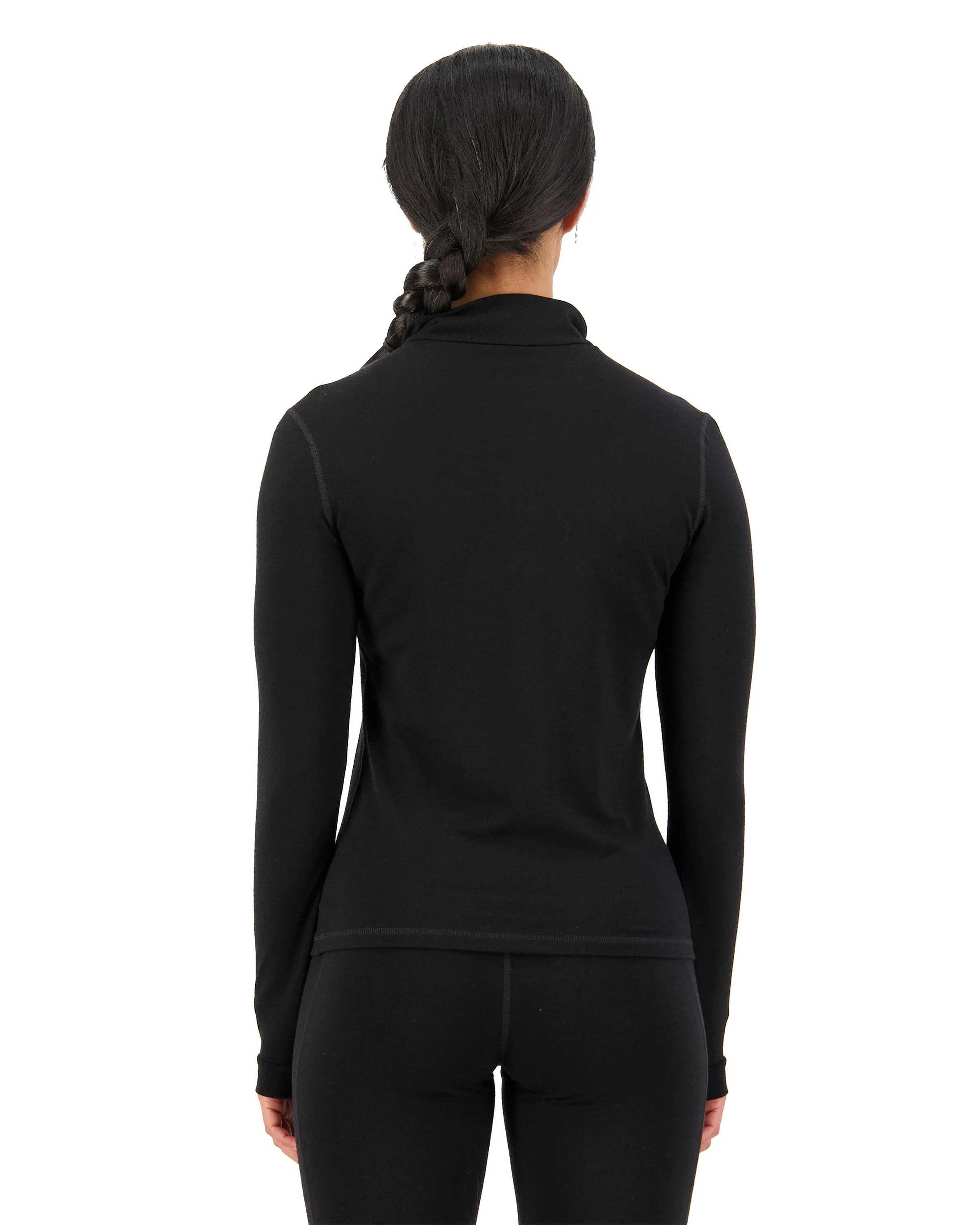 Women's Cascade 200 1/4 Zip Base Layer - Black - Image 3