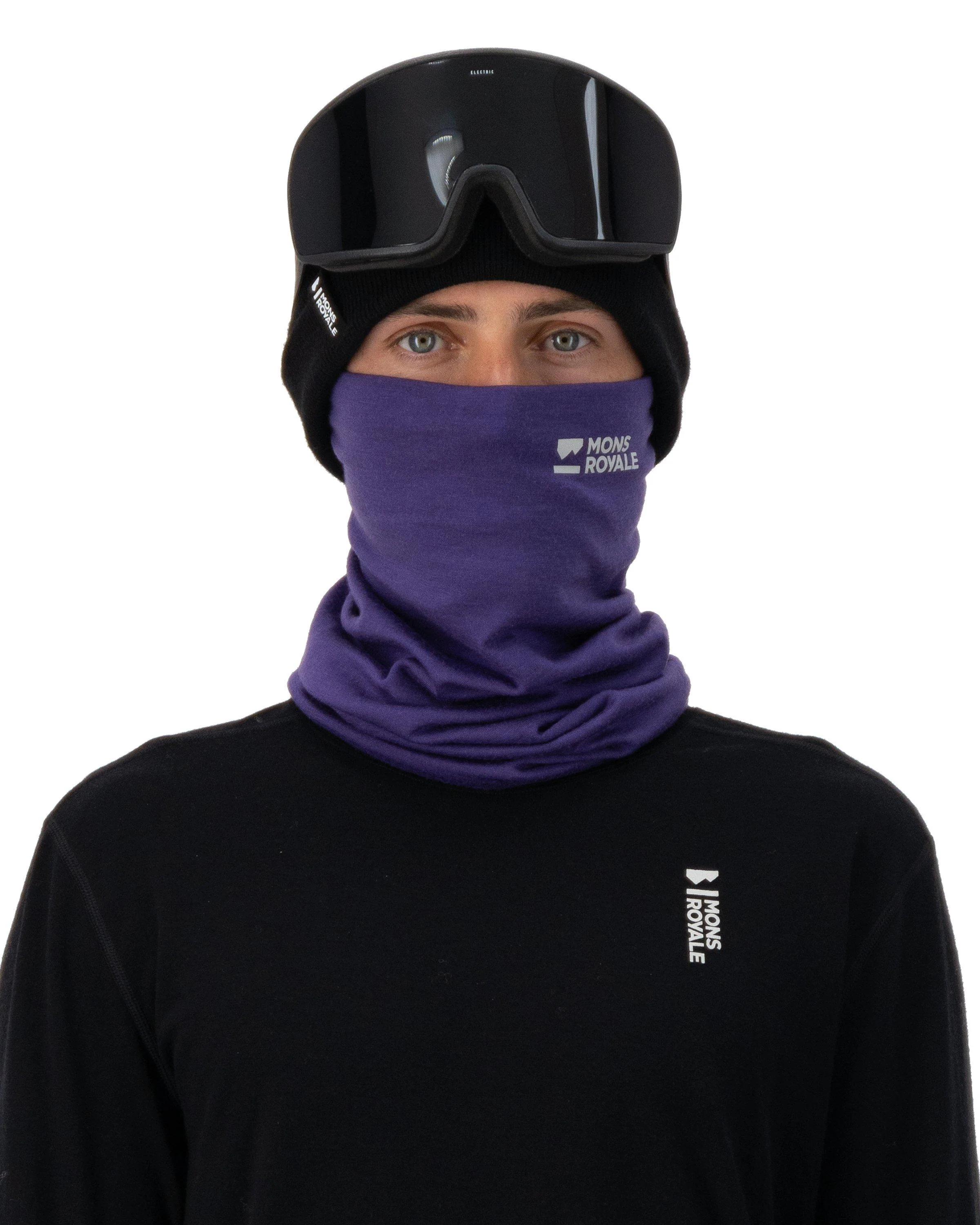 Unisex Double Up Neckwarmer - Purple - Image 2