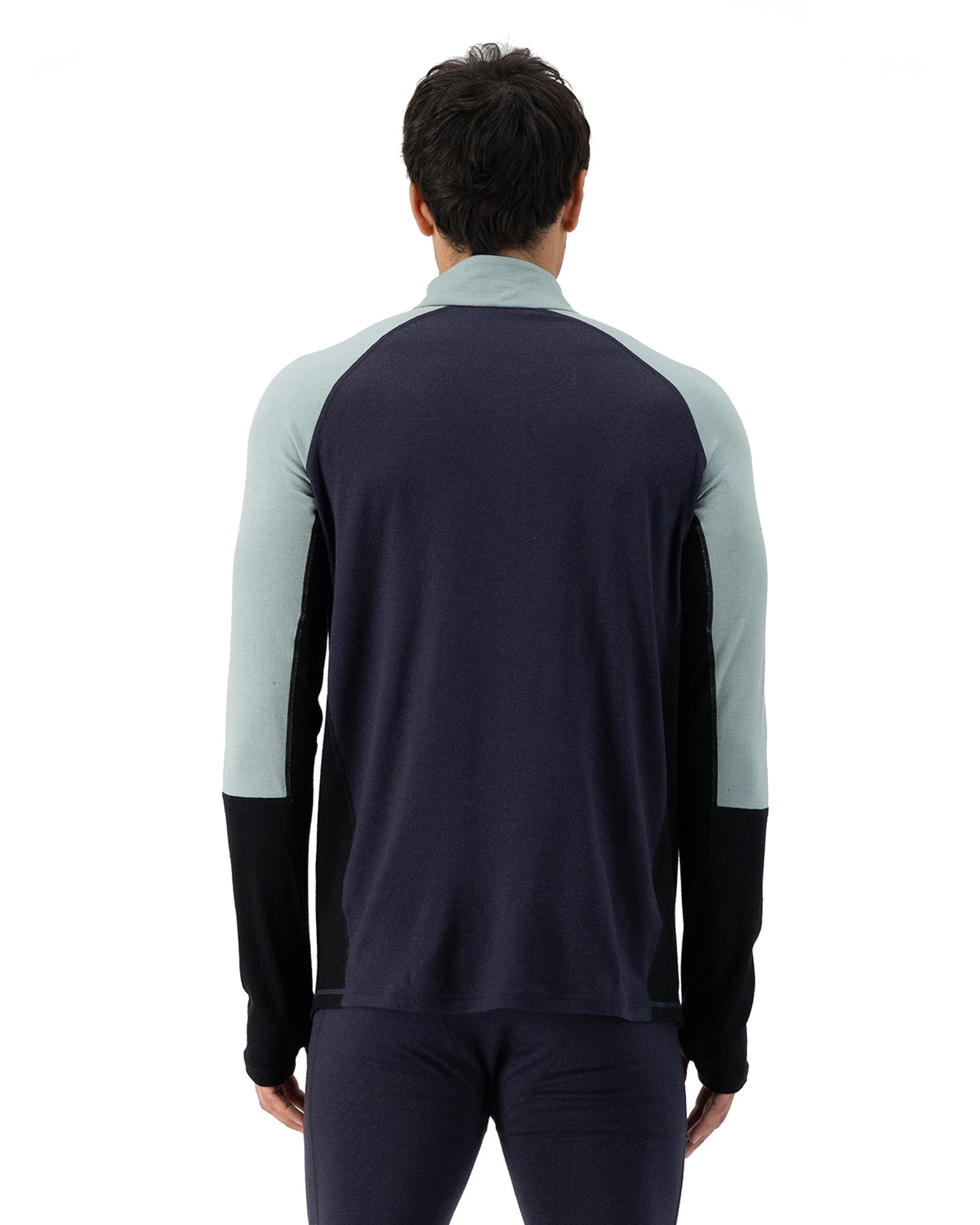 Men's Olympus Merino 1/2 Zip Base Layer - Navy - Image 3