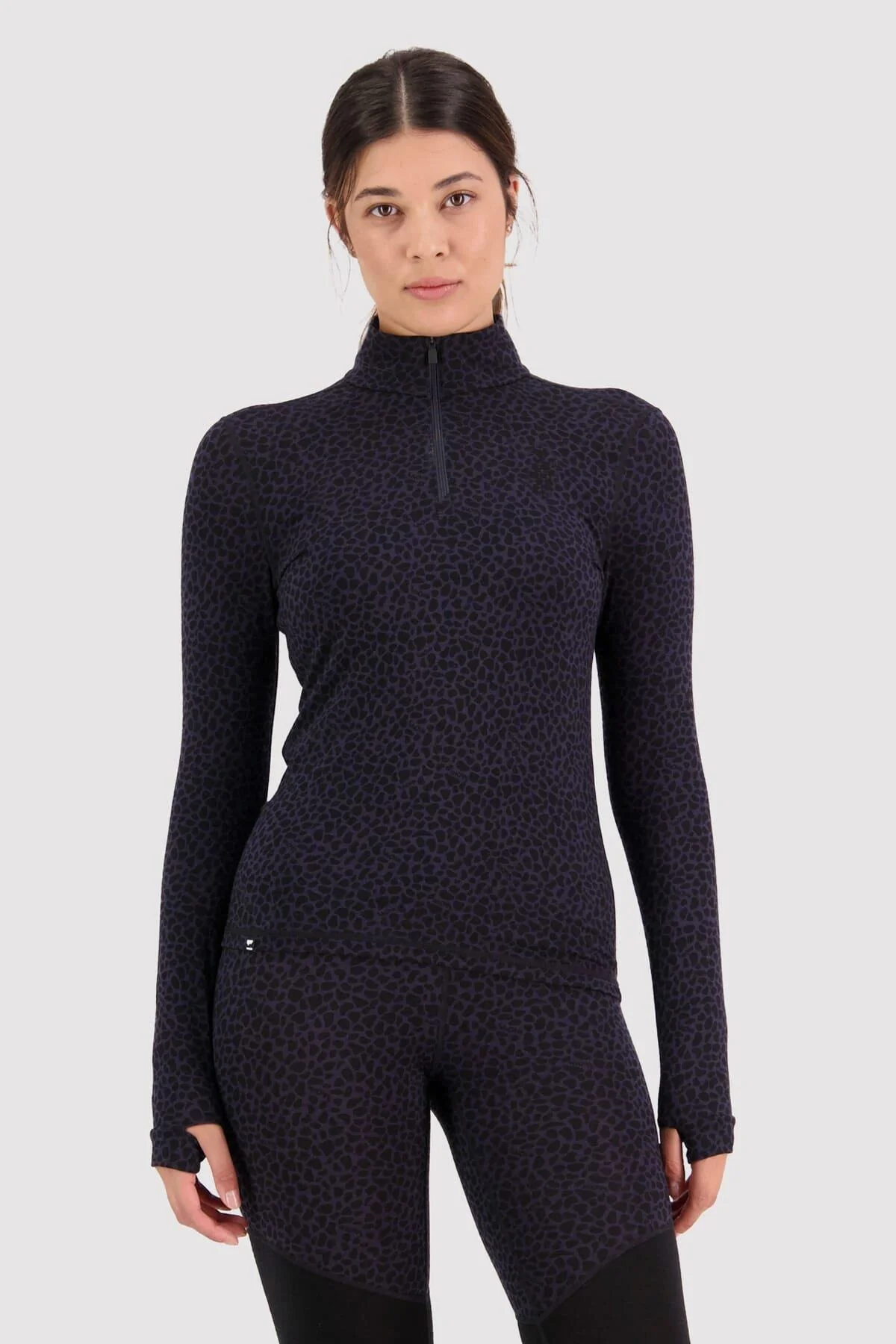 Women's Cascade Merino Flex 200 1/4 Zip - Arctic Leopard - Image 2