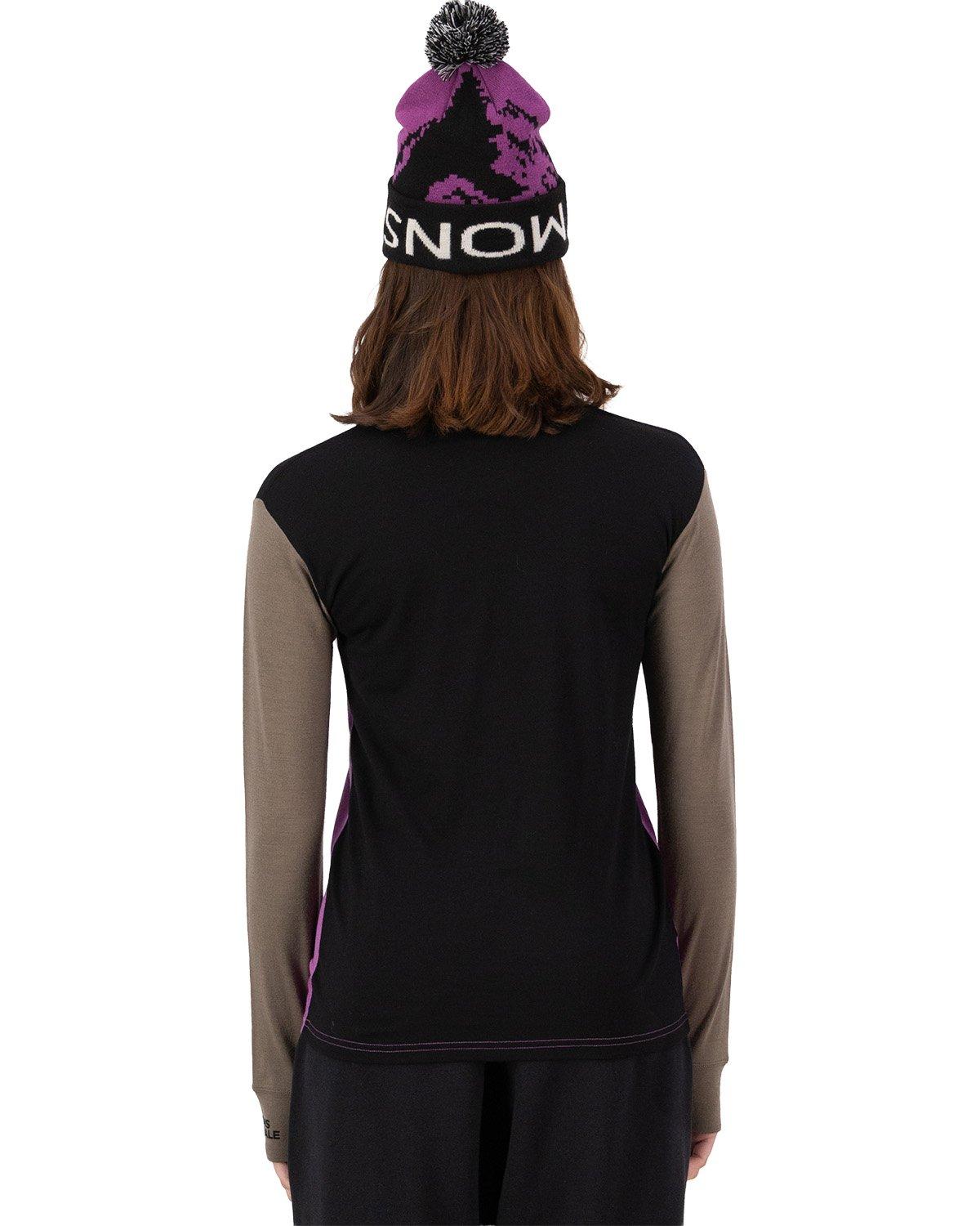 Women's Yotei BF High Neck Base Layer Top - Purple / Brown - Image 4
