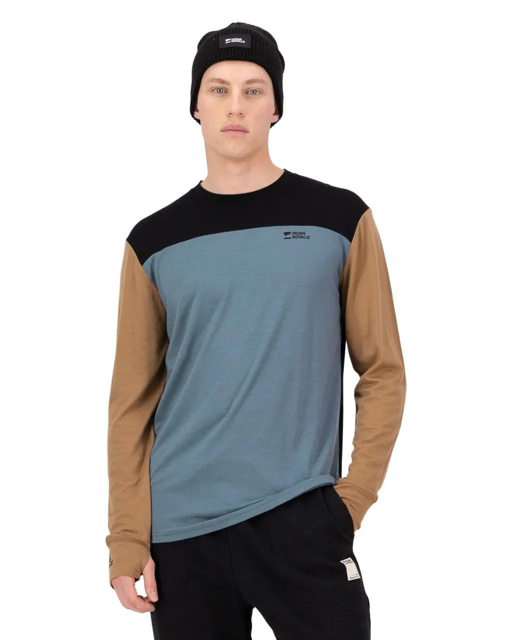 Men's Yotei Merino Long-Sleeve Base Layer Top - Blue - Image 2