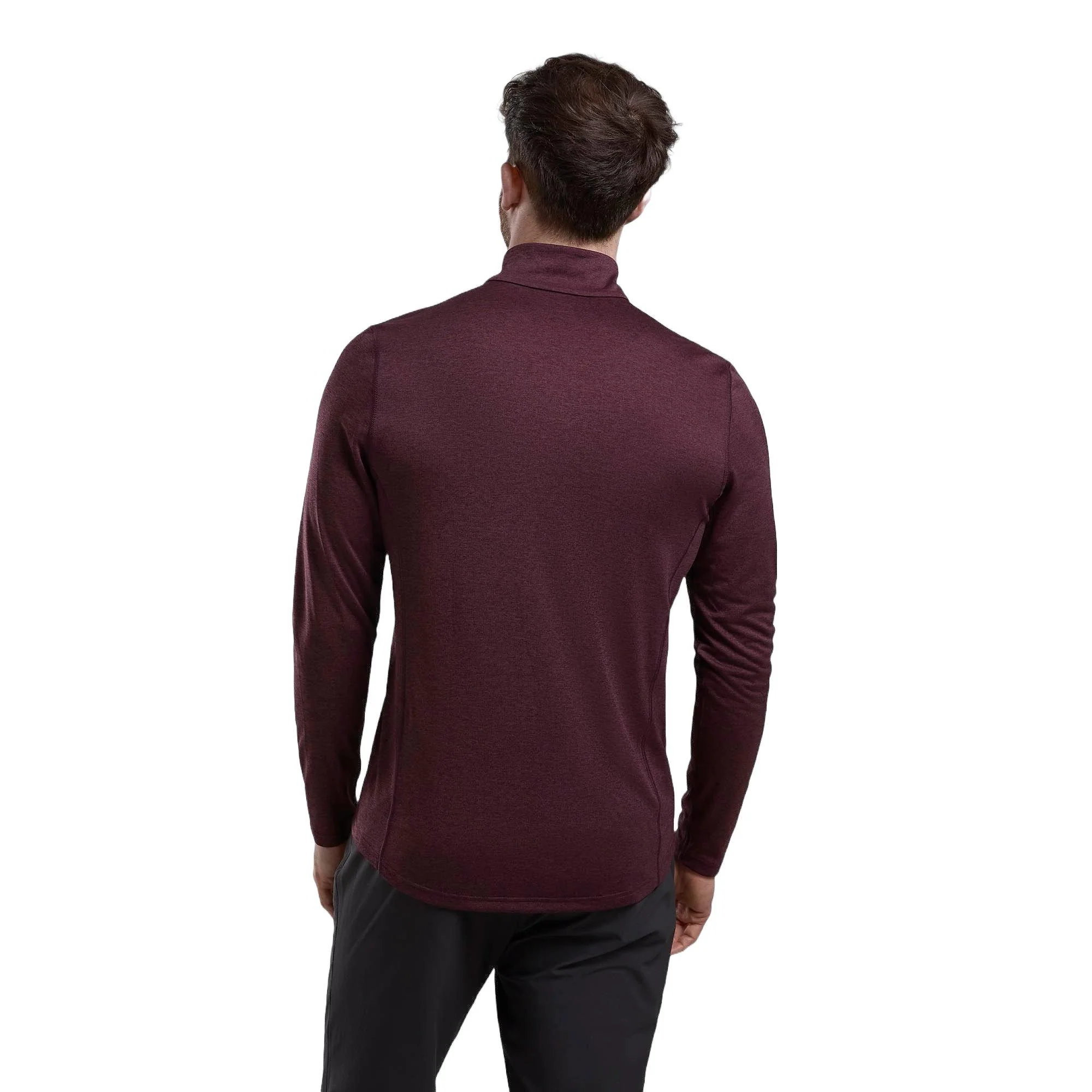 Men's Dart Zip Neck T-Shirt - Red - Image 3