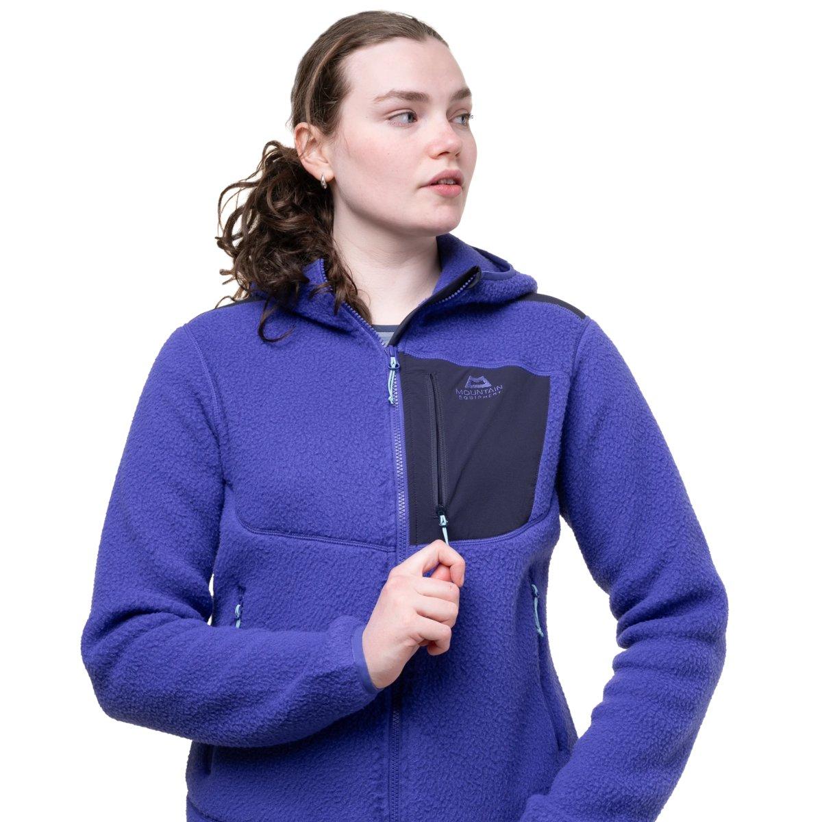 Women's Highpile Hooded Jacket - Purple - Image 4