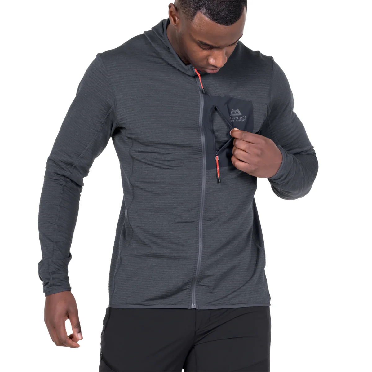 Men's Lumiko Hooded Fleece Jacket - Grey - Image 3