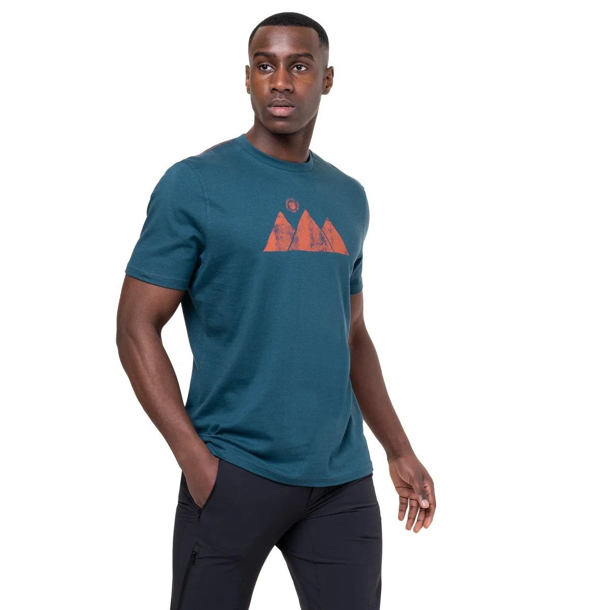 Men's Mountain Sun T-Shirt - Blue - Image 2