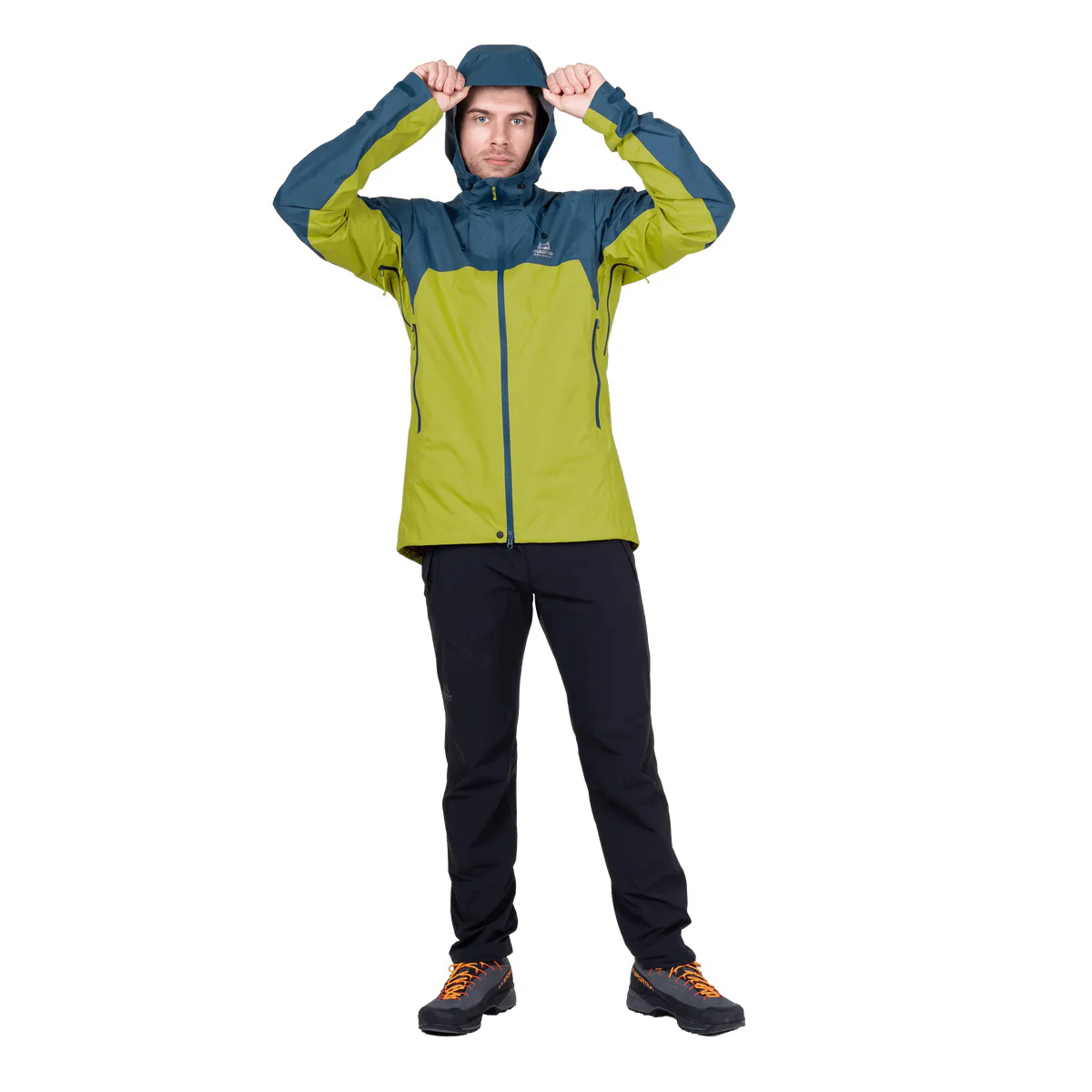 Men's Raintower Jacket - Blue / Green - Image 11