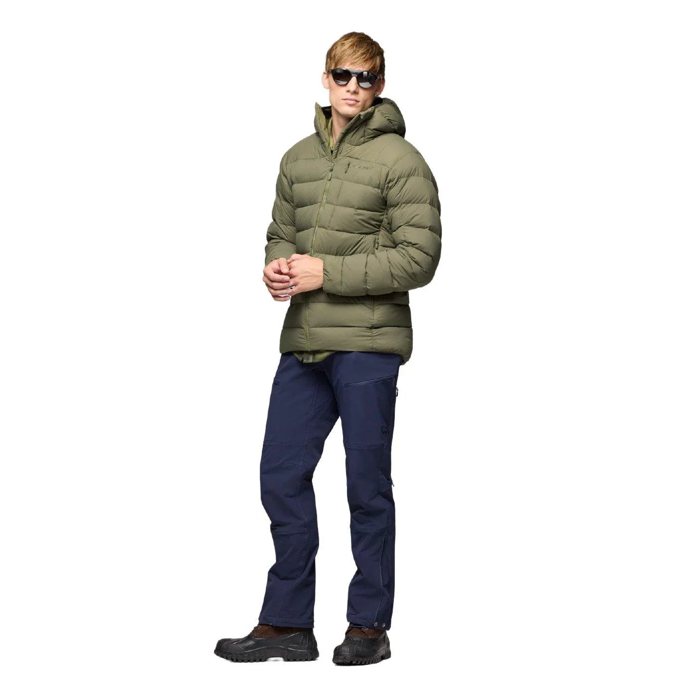 Men's Femund Down700 Zip Hooded Jacket - Green - Image 5