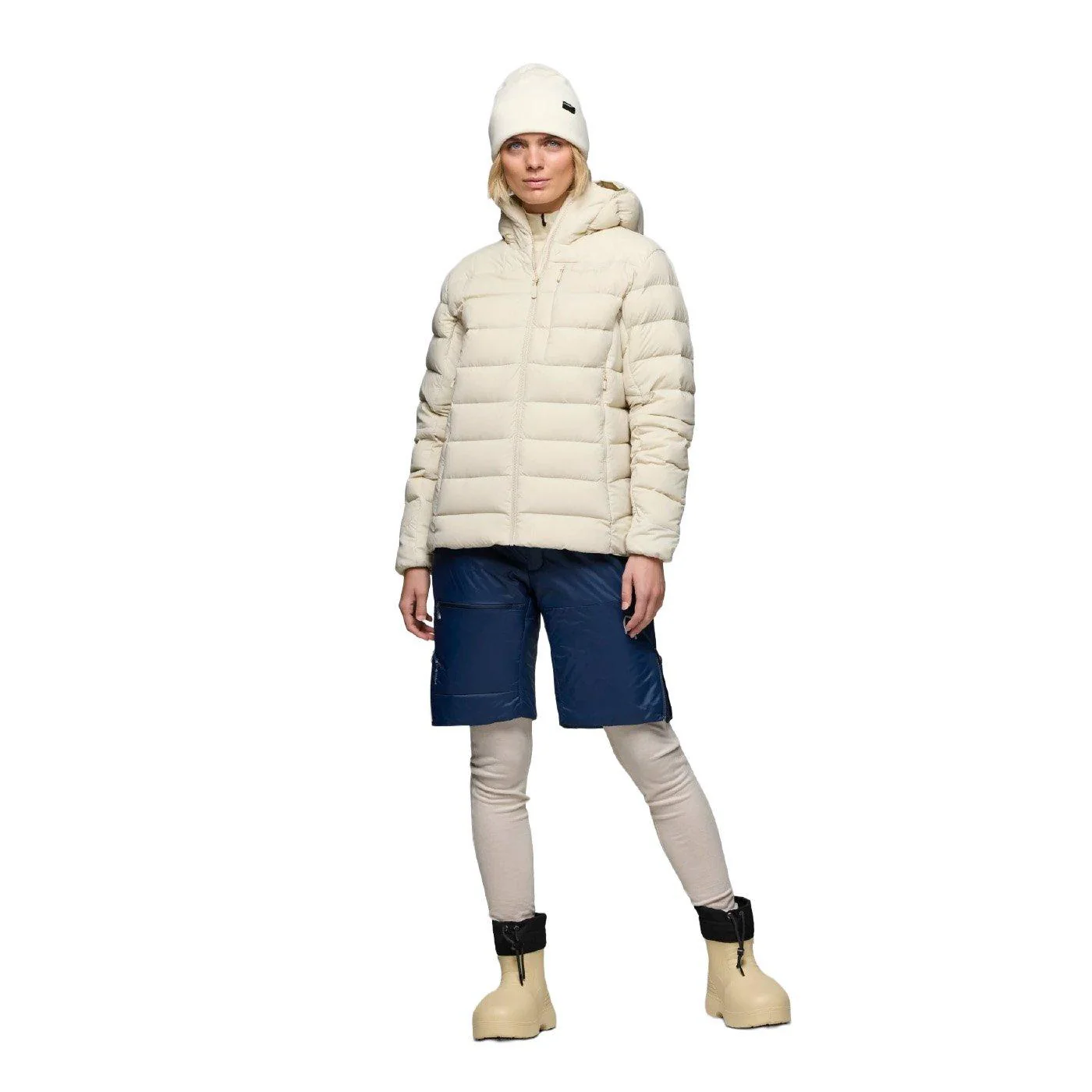 Women's Femund Down700 Zip Hooded Jacket - Cream - Image 3
