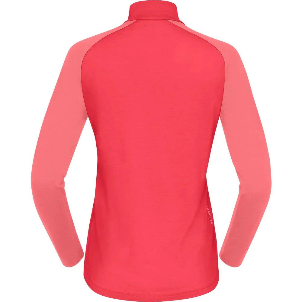 Women's Femund PureUll Zip Neck Base Layer - Pink - Image 2