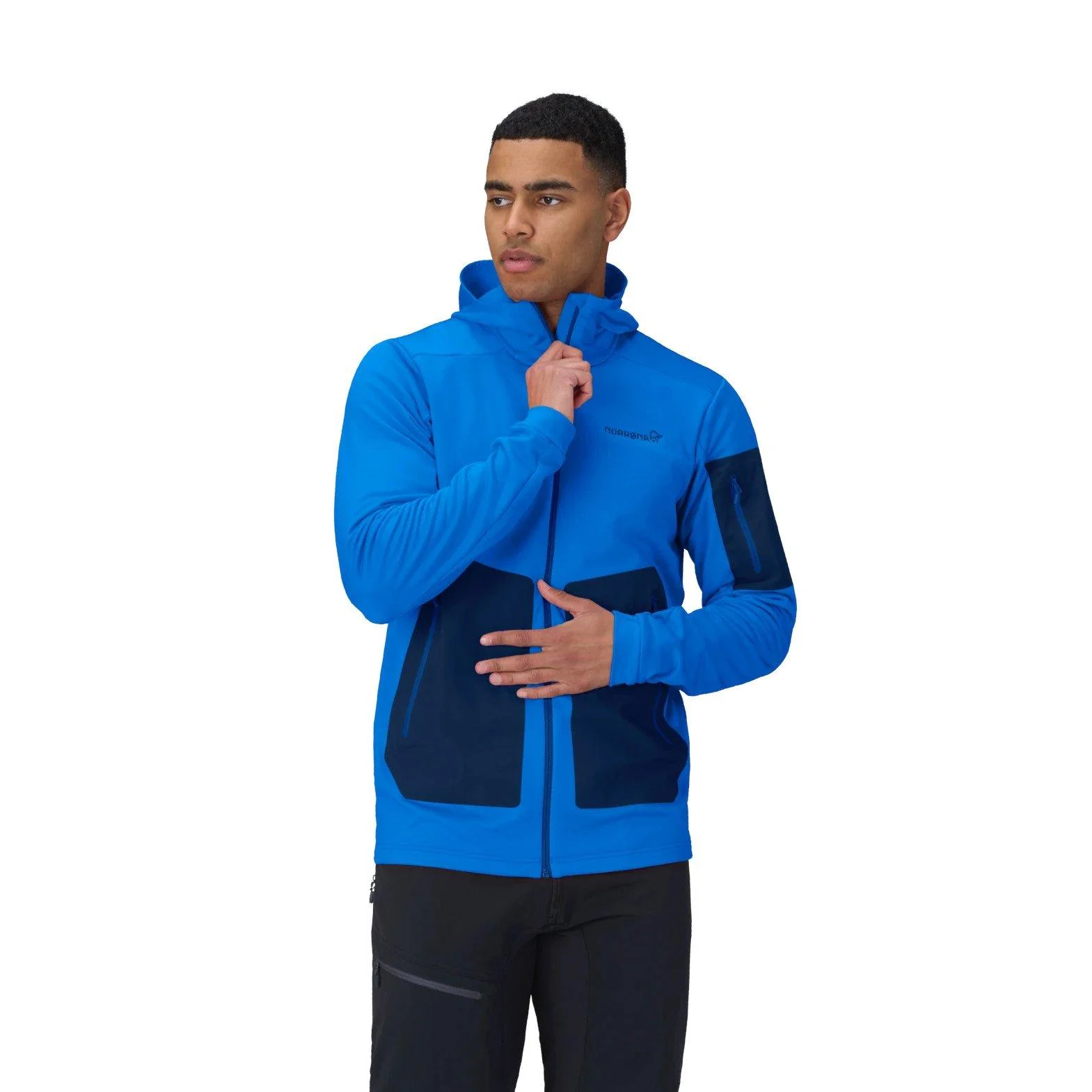 Men's Falketind Warm2 Stretch Hood - Blue - Image 4