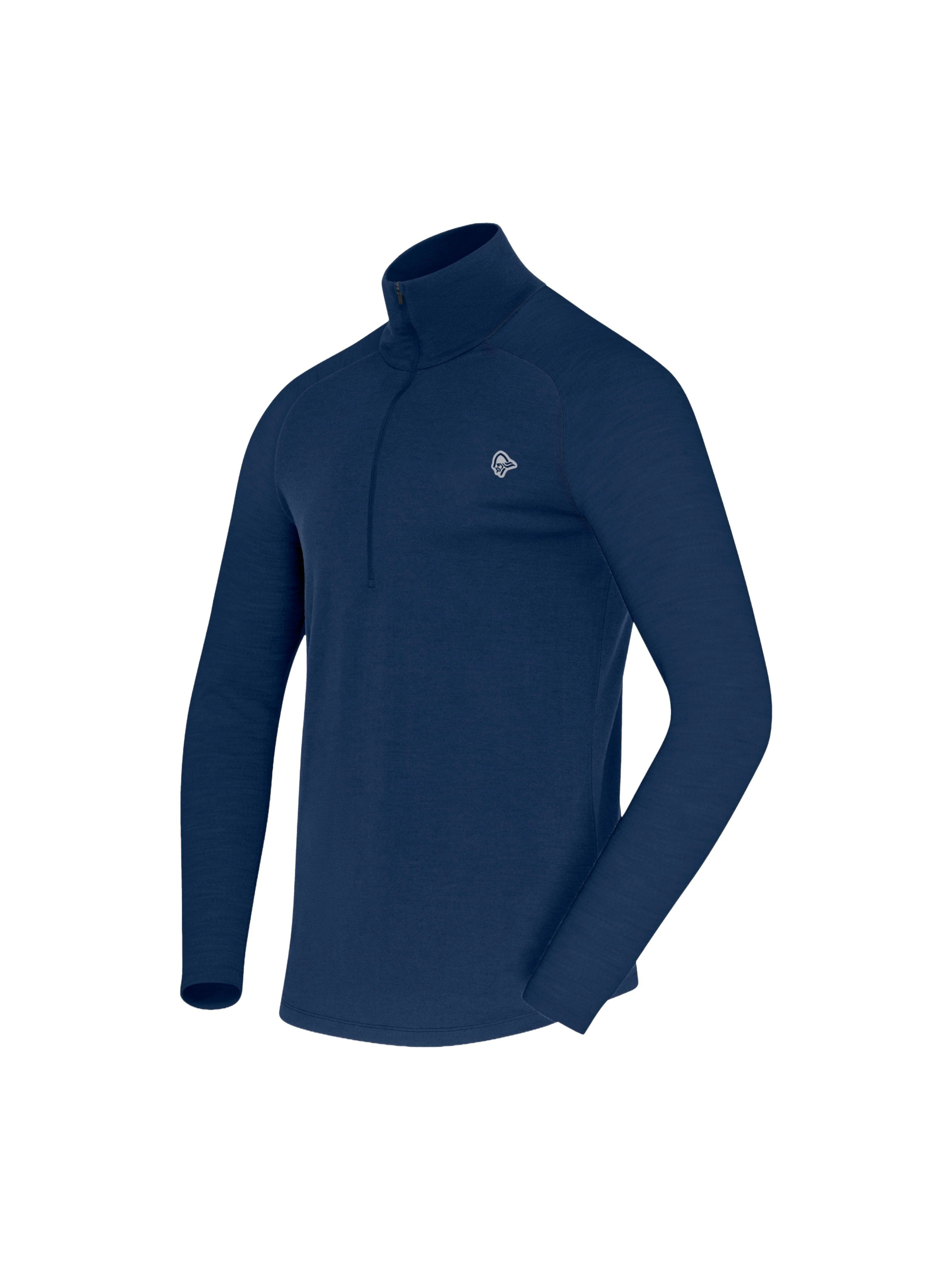 Men's Femund PureUll Zip Neck - Navy - Image 2