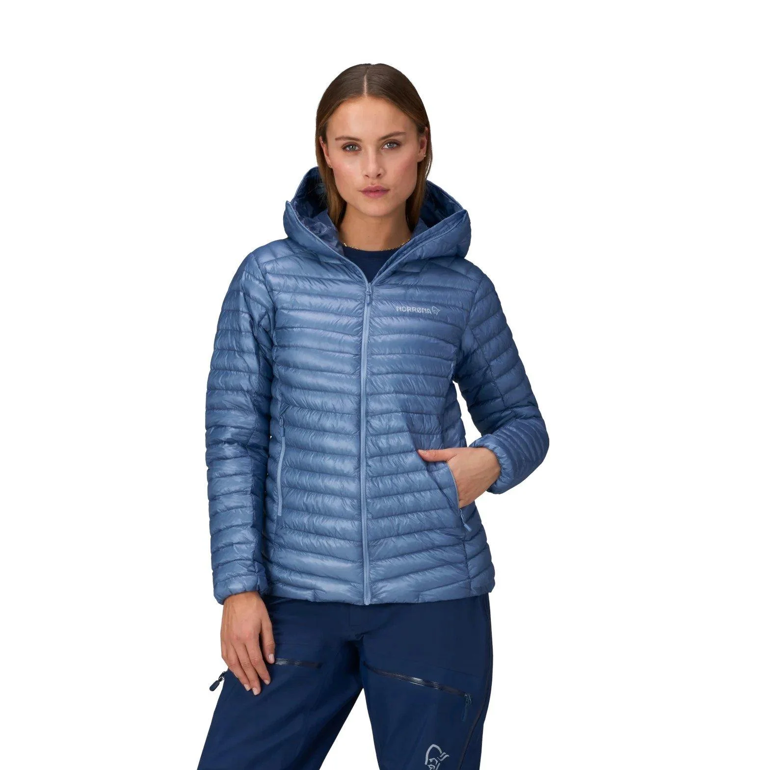 Women's Trollveggen SL Down800 Hooded Jacket - Blue - Image 3
