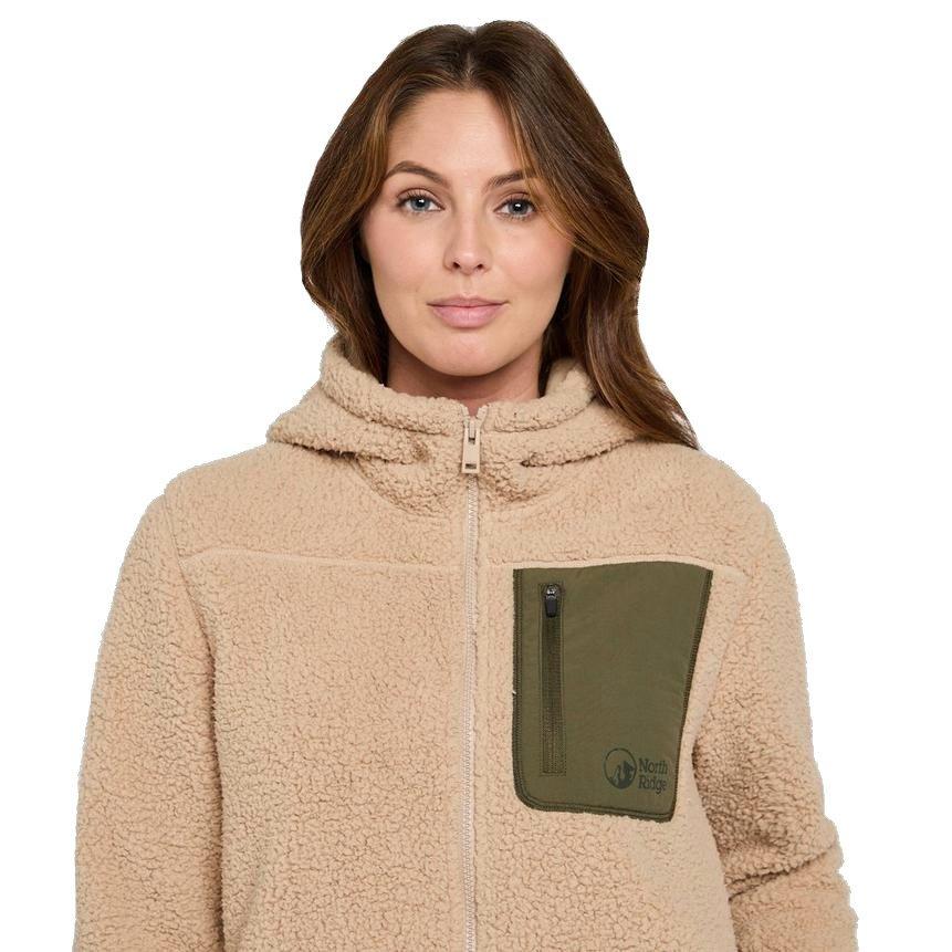 Women's Vista Full Zip Fleece Hoodie - Cream - Image 2