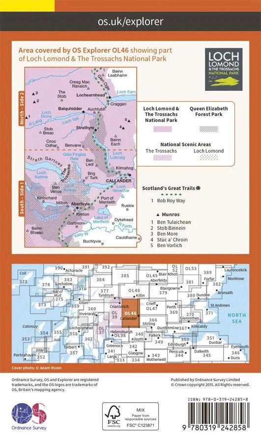Explorer OL46 The Trossachs Map - Image 2