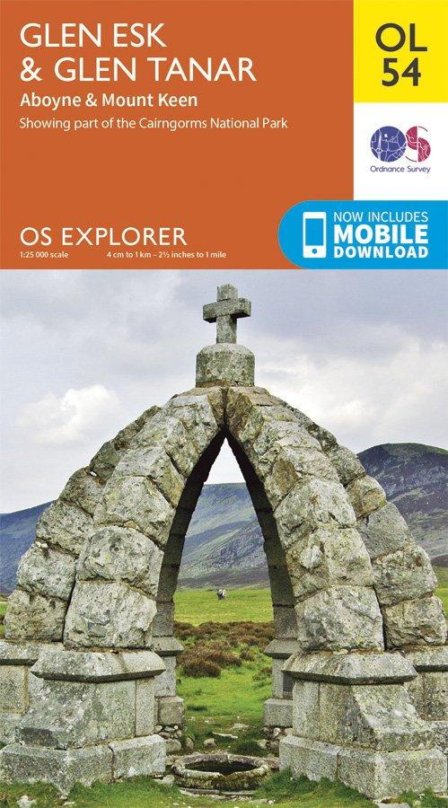Explorer OL54 Glen Esk & Glen Tanar Map