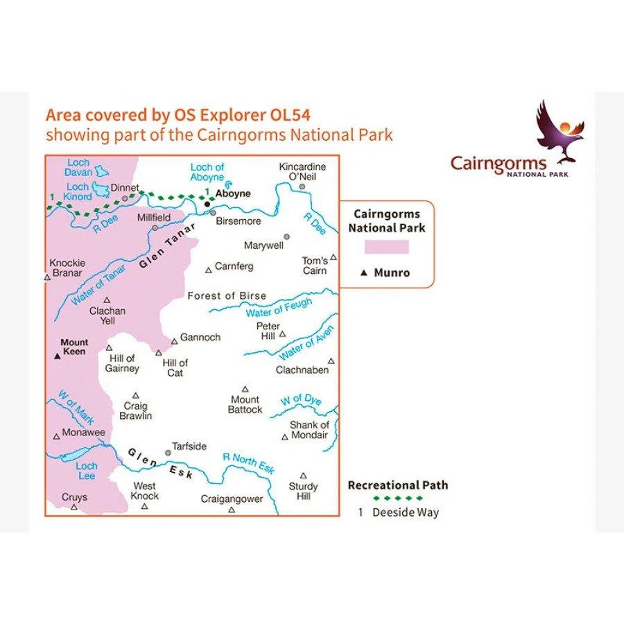 Explorer OL54 Glen Esk & Glen Tanar Map - Image 3