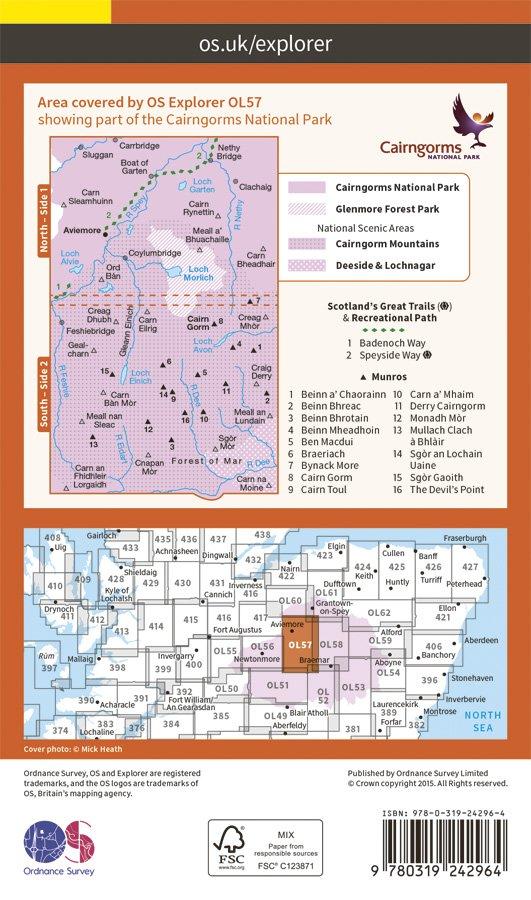 Explorer OL57 Cairngorm & Aviemore Map - Image 2