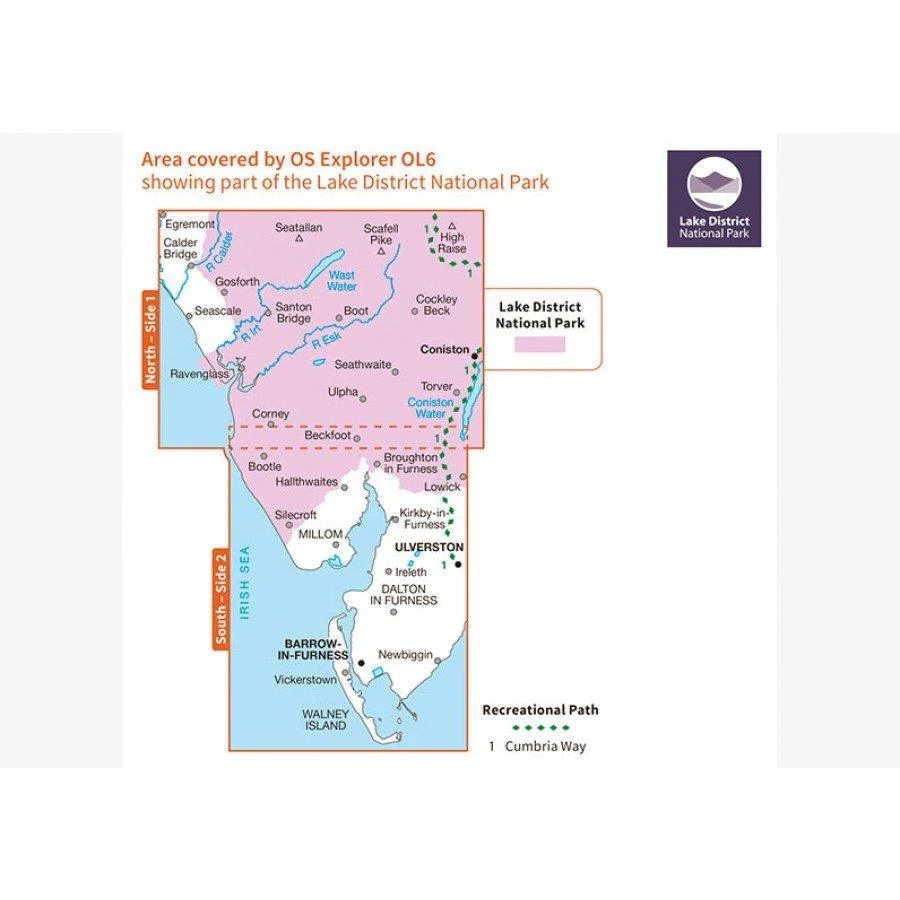 Explorer OL6 The Lake District South Western Area Map - Image 3