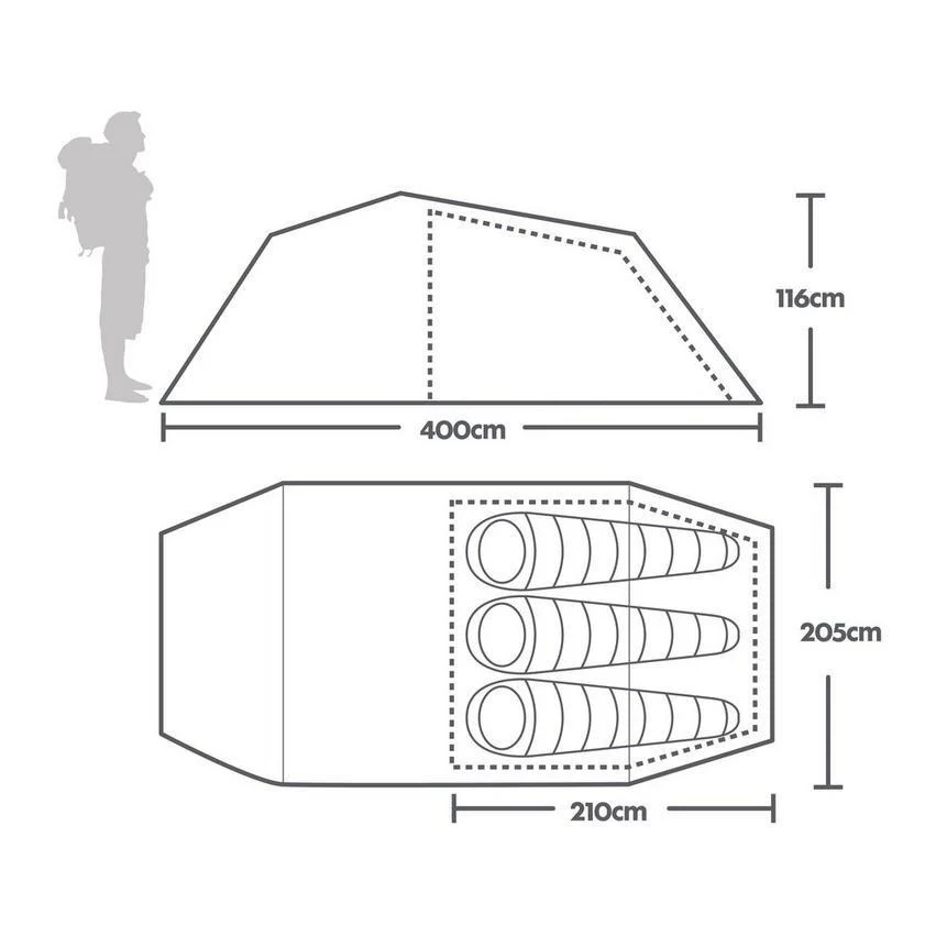 Coyote III 3-Person Tent - Olive - Image 3