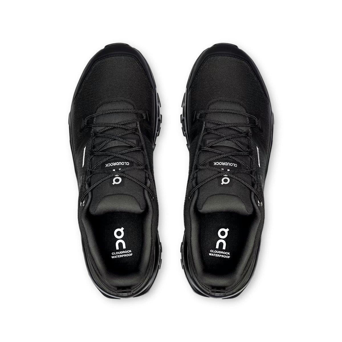 Men's Cloudrock Low Waterproof Hiking Shoes - Black - Image 2
