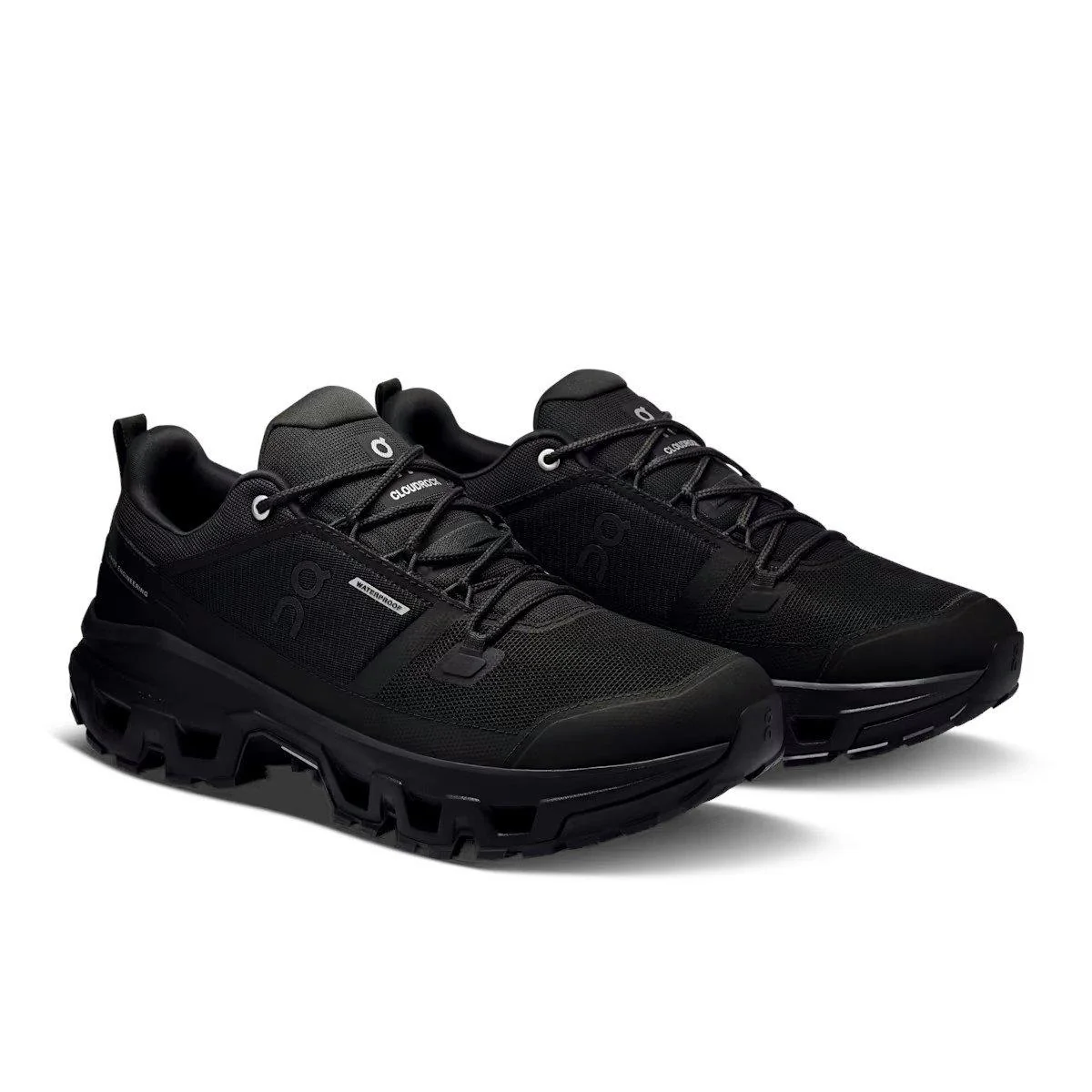 Men's Cloudrock Low Waterproof Hiking Shoes - Black - Image 5