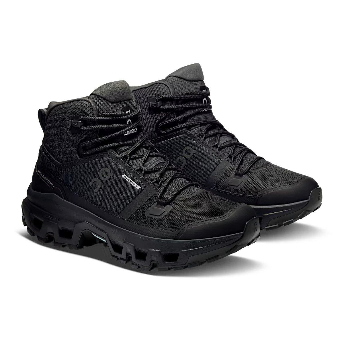 Women's Cloudrock Mid Waterproof Hiking Boots - Black - Image 5