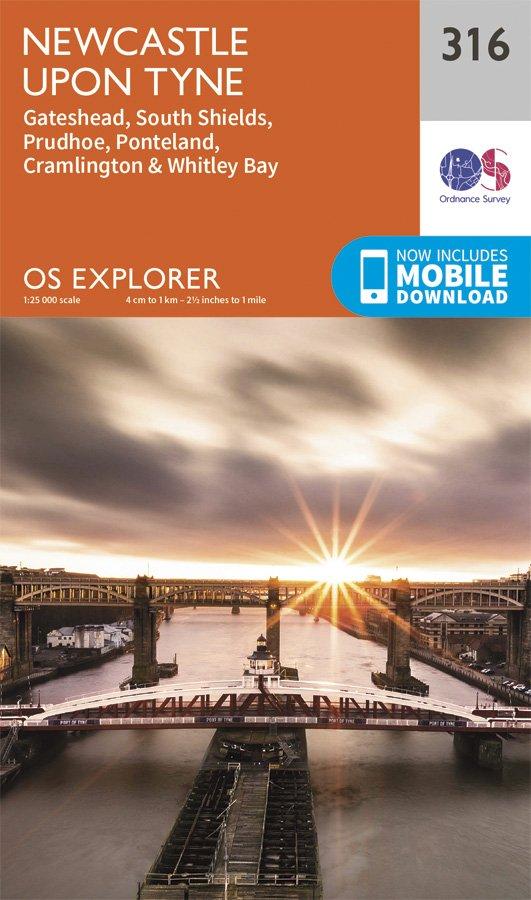 Explorer 316 1:25000 Newcastle upon Tyne, Tyne & Wear