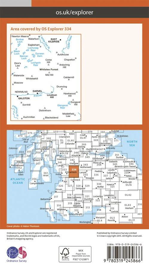 Explorer 334 1:25000 East Kilbride, Galston & Darvel, South Lanarkshire - Image 2