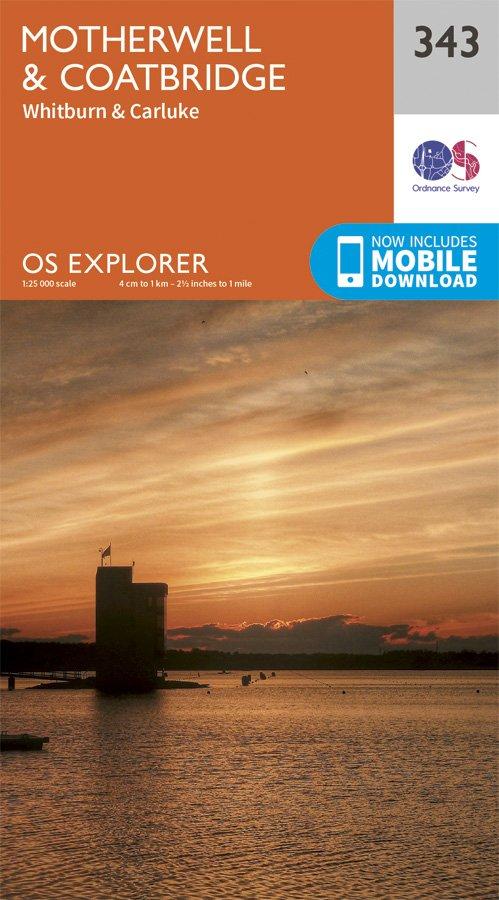 Explorer 343 1:25000 Motherwell & Coatbridge, Lanarkshire