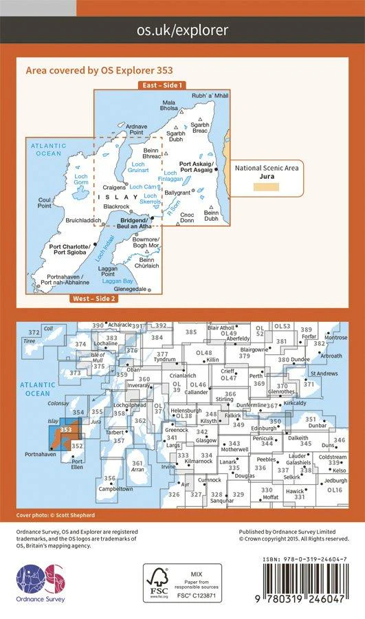 Explorer 353 1:25000 Islay North, Argyll & Bute - Image 2