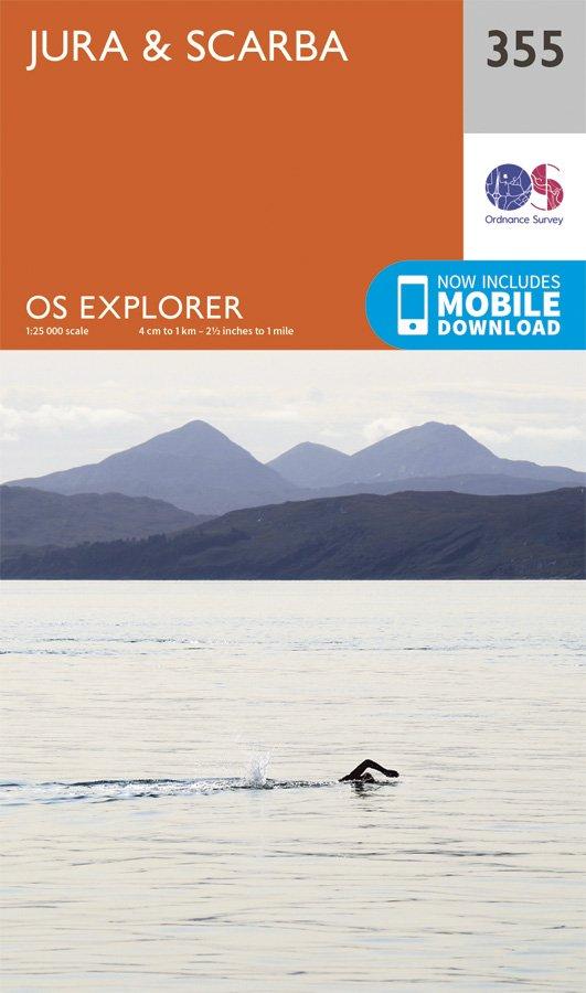 Explorer 355 1:25000 Jura & Scarba, Argyll & Bute