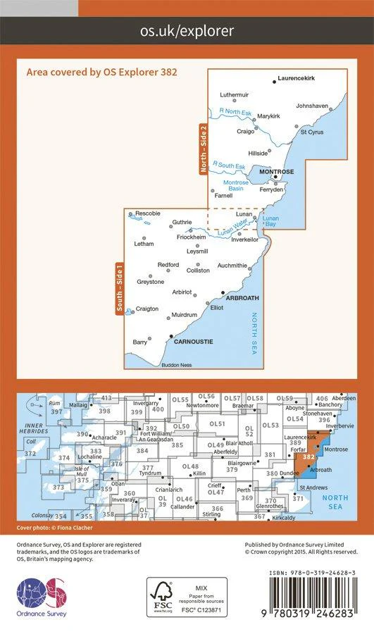 Explorer 382 1:25000 Arbroath, Montrose & Carnoustie - Image 2
