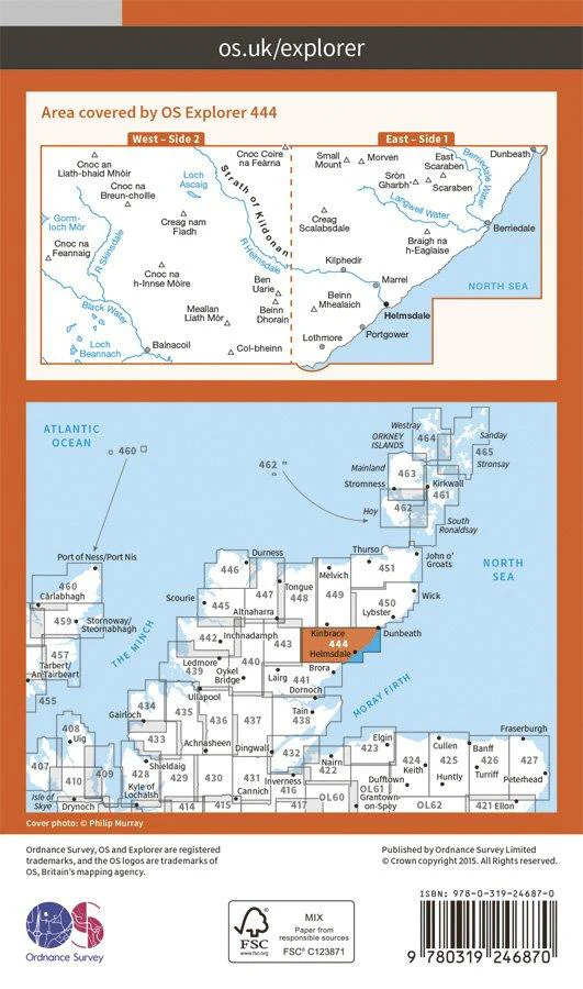 Explorer 444 1:25000 Helmsdale & Strath of Kildonan - Image 2