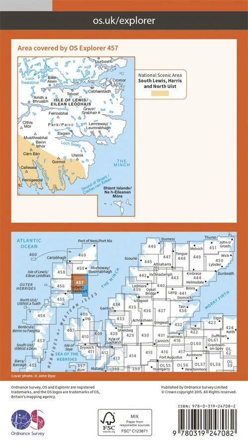Explorer 457 1:25000 South East Lewis - Image 2