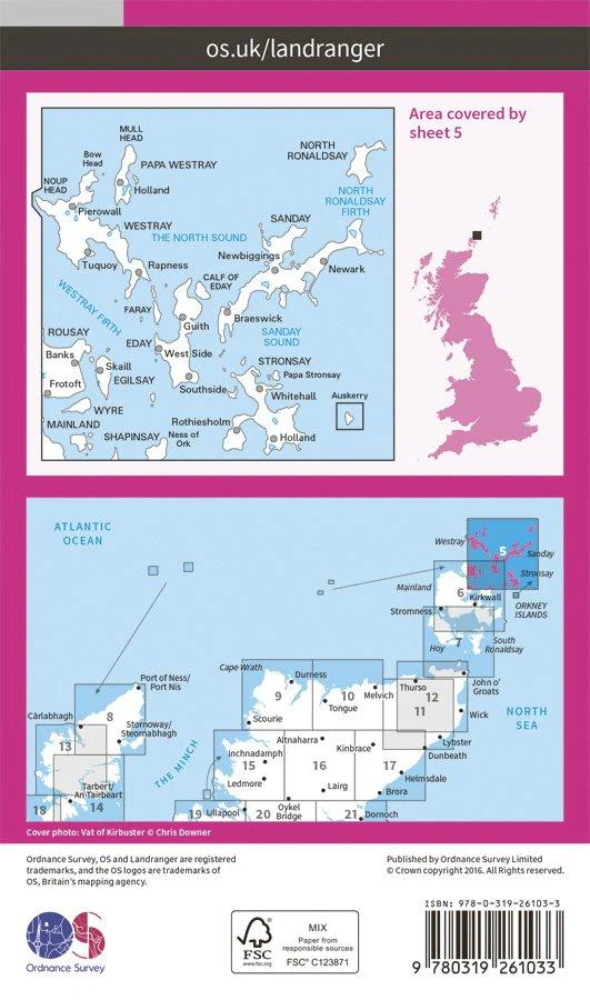 Landranger 05 1:50000 Orkney - Northern Isles - Image 2