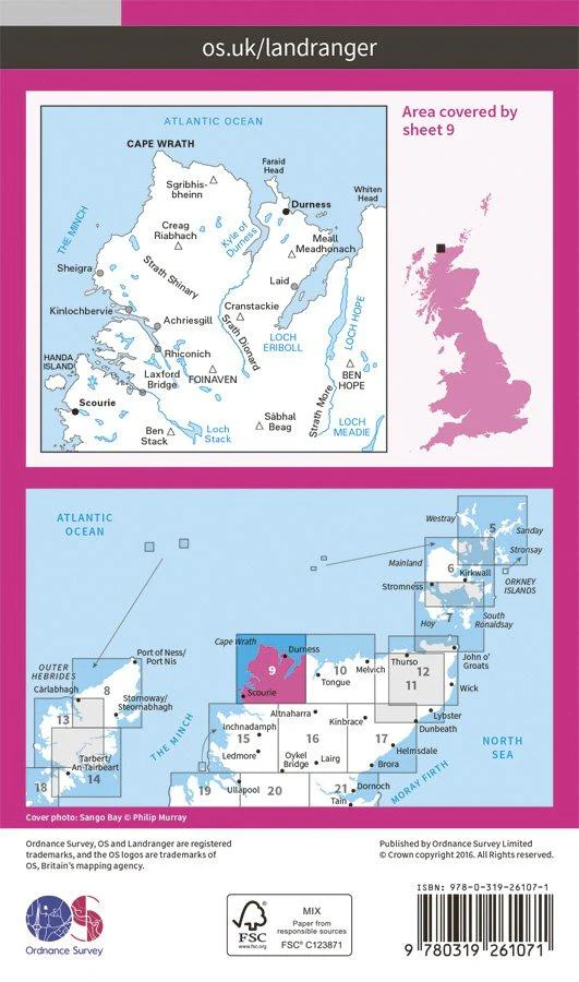Landranger 09 1:50000 Cape Wrath - Image 2