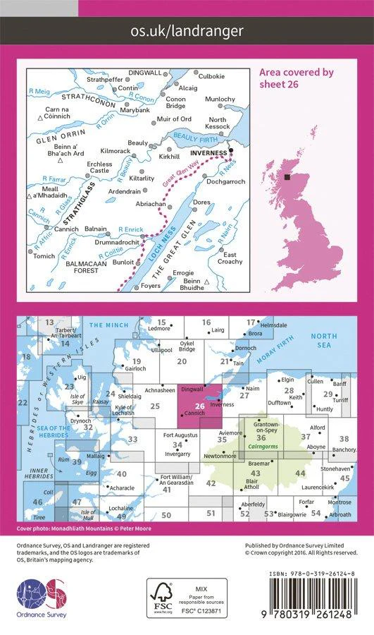 Landranger 26 1:50000 Inverness & Loch Ness - Image 2