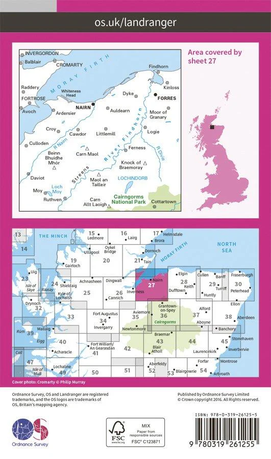 Landranger 27 1:50000 Nairn & Forres - Image 2